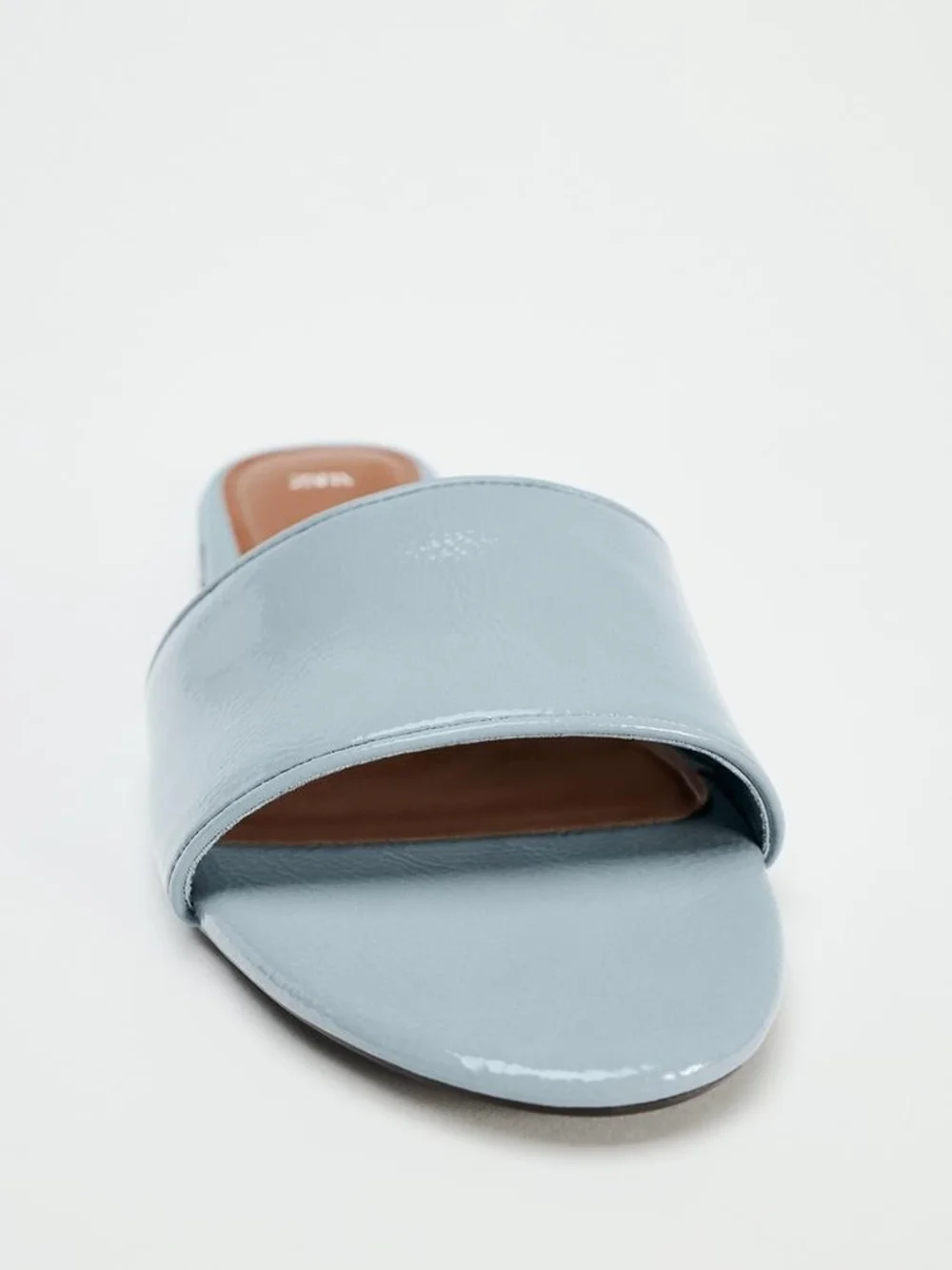 ✨️SALE✨️ Zara Patent Pale Blue Sandals - Picture 3 of 6